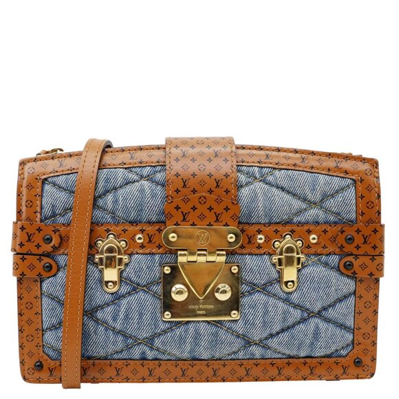Louis Vuitton  Malletage Denim Trunk Clutch Blue - Picture 1 of 13